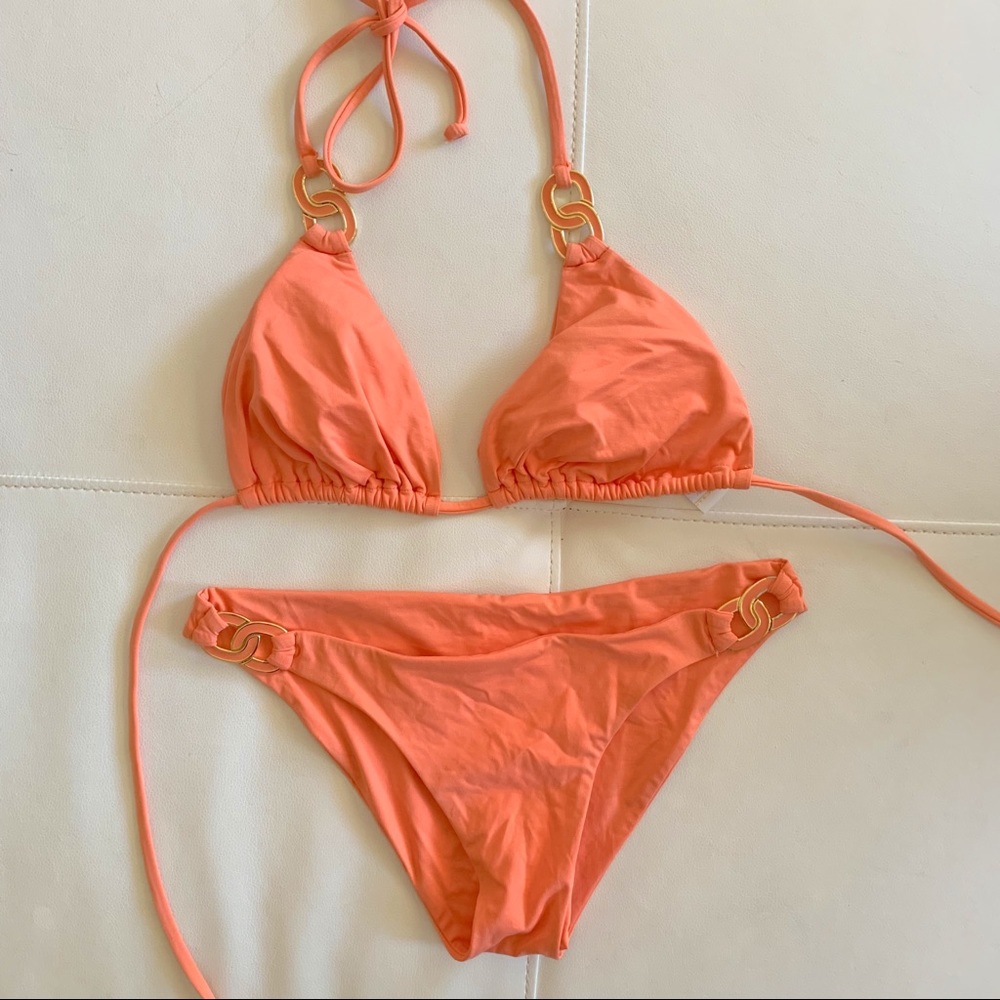 L Space | Two Piece Peach Bikini